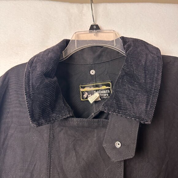 Saddlesmith Outfitters jacket men 2XL XXL Western Duster black corduroy‎ collar - Picture 3 of 7